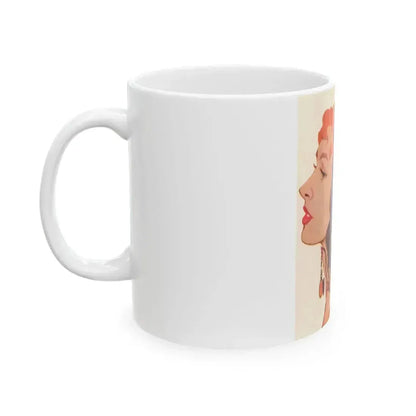 Bachelor Santa Claus (2), Cosmopolitan Illustration, December 1958 - White Coffee Mug - Go Mug Yourself