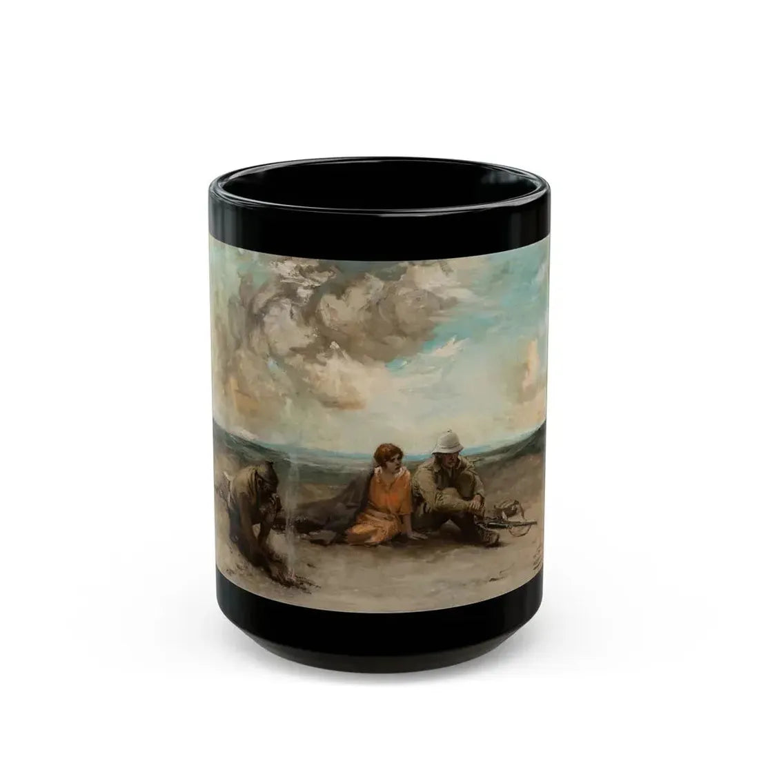 Back from Beyond, The Saturday Evening Post interior illustration, 1926 - Black Coffee Mug 15oz - Go Mug Yourself