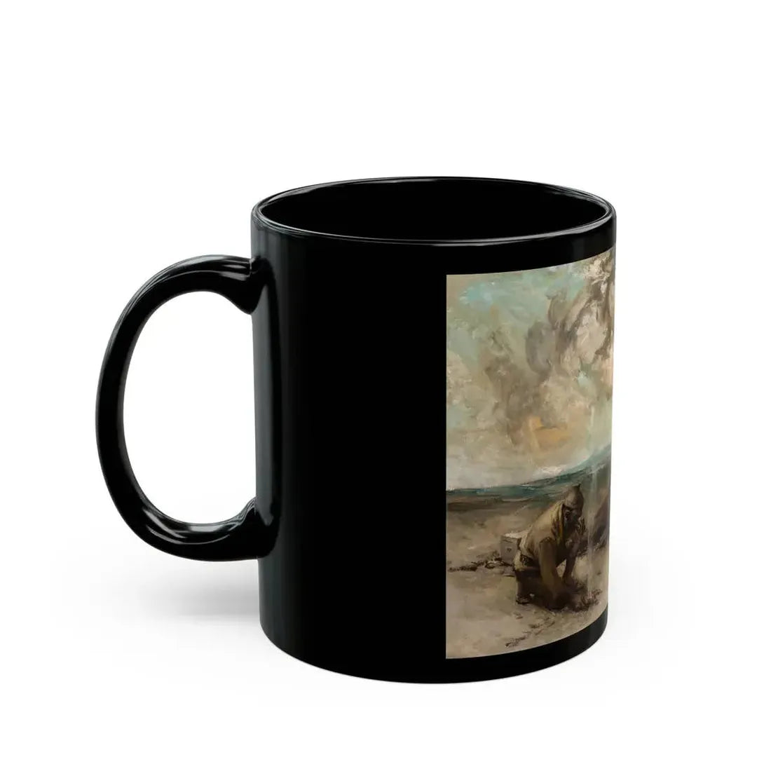 Back from Beyond, The Saturday Evening Post interior illustration, 1926 - Black Coffee Mug - Go Mug Yourself