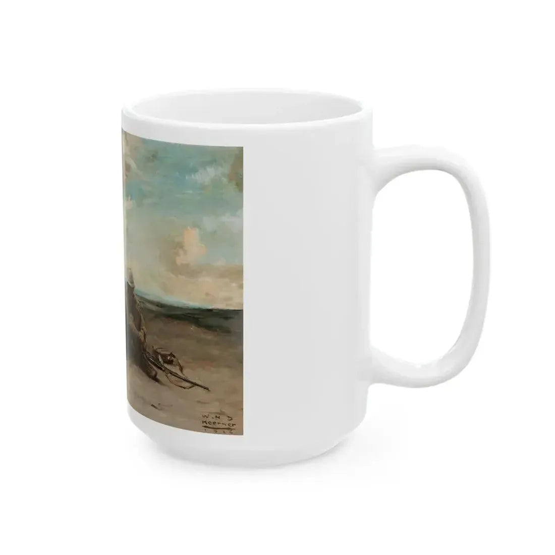 Back from Beyond, The Saturday Evening Post interior illustration, 1926 - White Coffee Mug - Go Mug Yourself