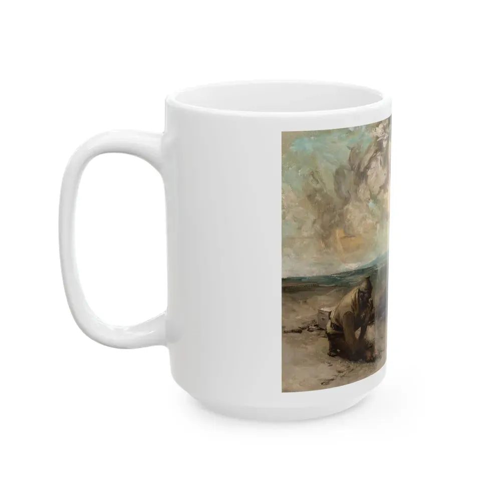 Back from Beyond, The Saturday Evening Post interior illustration, 1926 - White Coffee Mug - Go Mug Yourself
