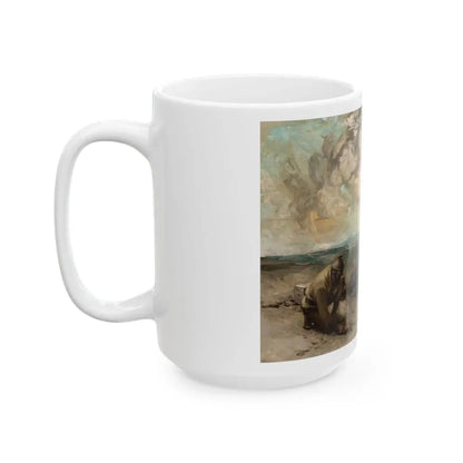 Back from Beyond, The Saturday Evening Post interior illustration, 1926 - White Coffee Mug - Go Mug Yourself