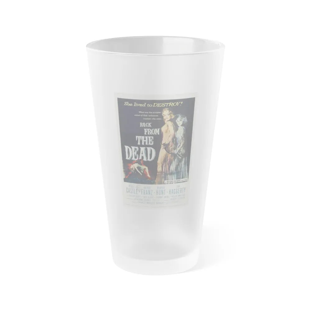 BACK FROM THE DEAD 1957 Movie Poster - Frosted Pint Glass 16oz-16oz-Frosted-Go Mug Yourself