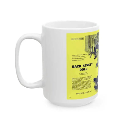 Back Street Doll, Male magazine, December 1956 - White Coffee Mug - Go Mug Yourself