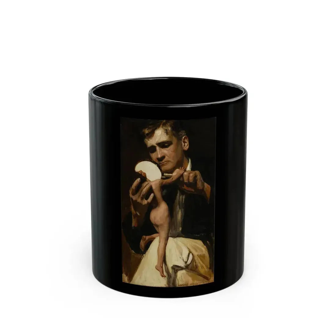 Back There in the Grass, Collier's illustration - Black Coffee Mug 11oz - Go Mug Yourself