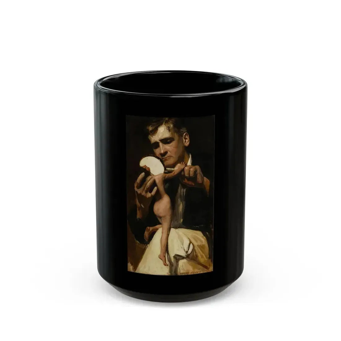 Back There in the Grass, Collier's illustration - Black Coffee Mug 15oz - Go Mug Yourself
