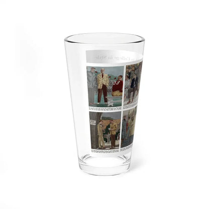 Back to College in Style, Collier's, August 27, 1949 (Magazine Illustration) Pint Glass 16oz - Go Mug Yourself