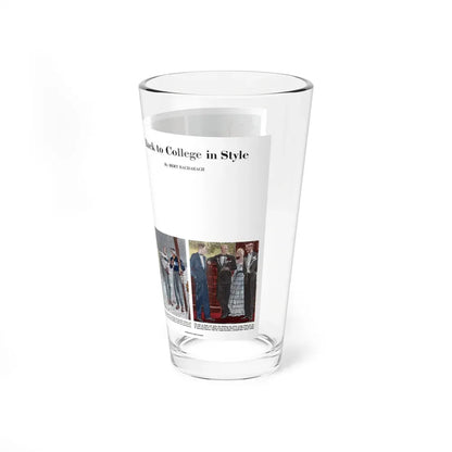 Back to College in Style, Collier's, August 27, 1949 (Magazine Illustration) Pint Glass 16oz - Go Mug Yourself