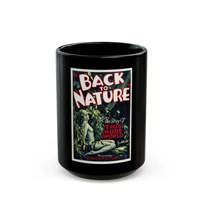BACK TO NATURE 1933 Movie Poster - Black Coffee Mug 15oz - Go Mug Yourself