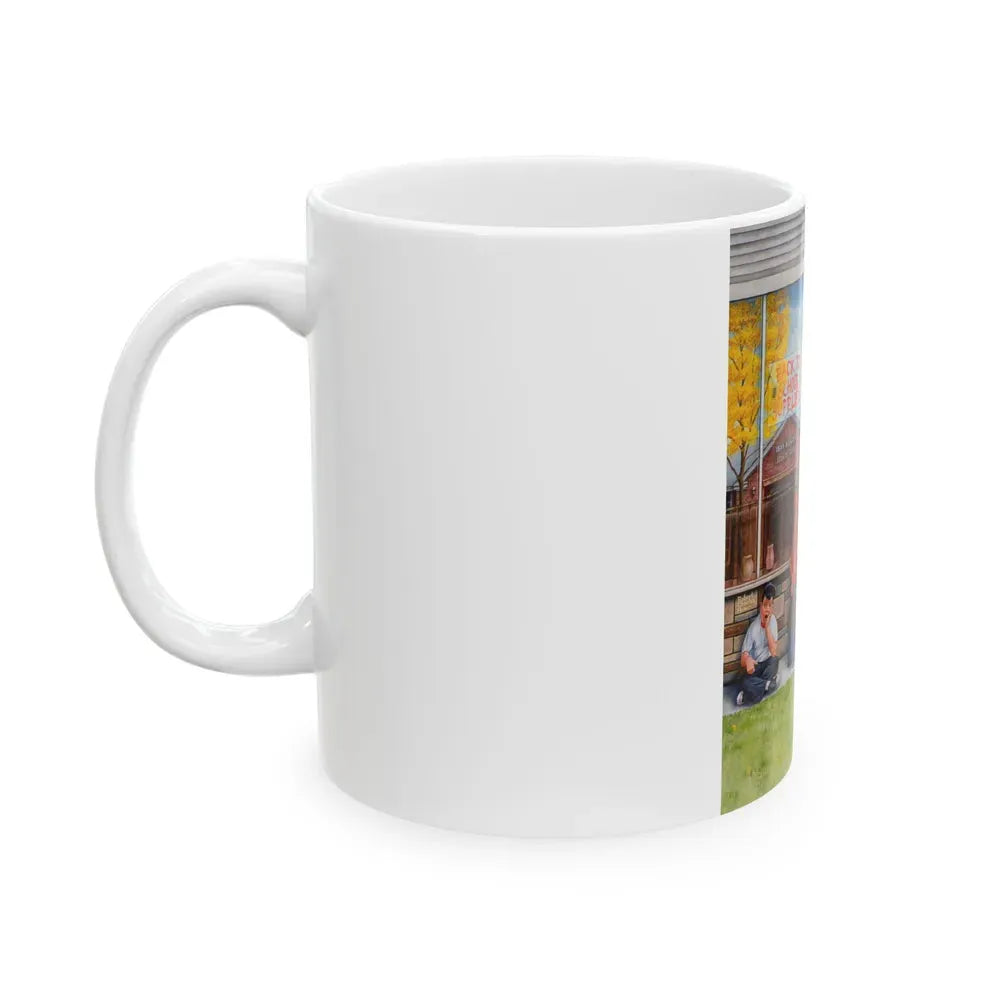 Back to School Supplies, Saturday Evening Post cover, September-October 1973 - White Coffee Mug - Go Mug Yourself