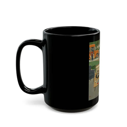 Back to School, The Saturday Evening Post cover, September 12, 1959 - Black Coffee Mug - Go Mug Yourself