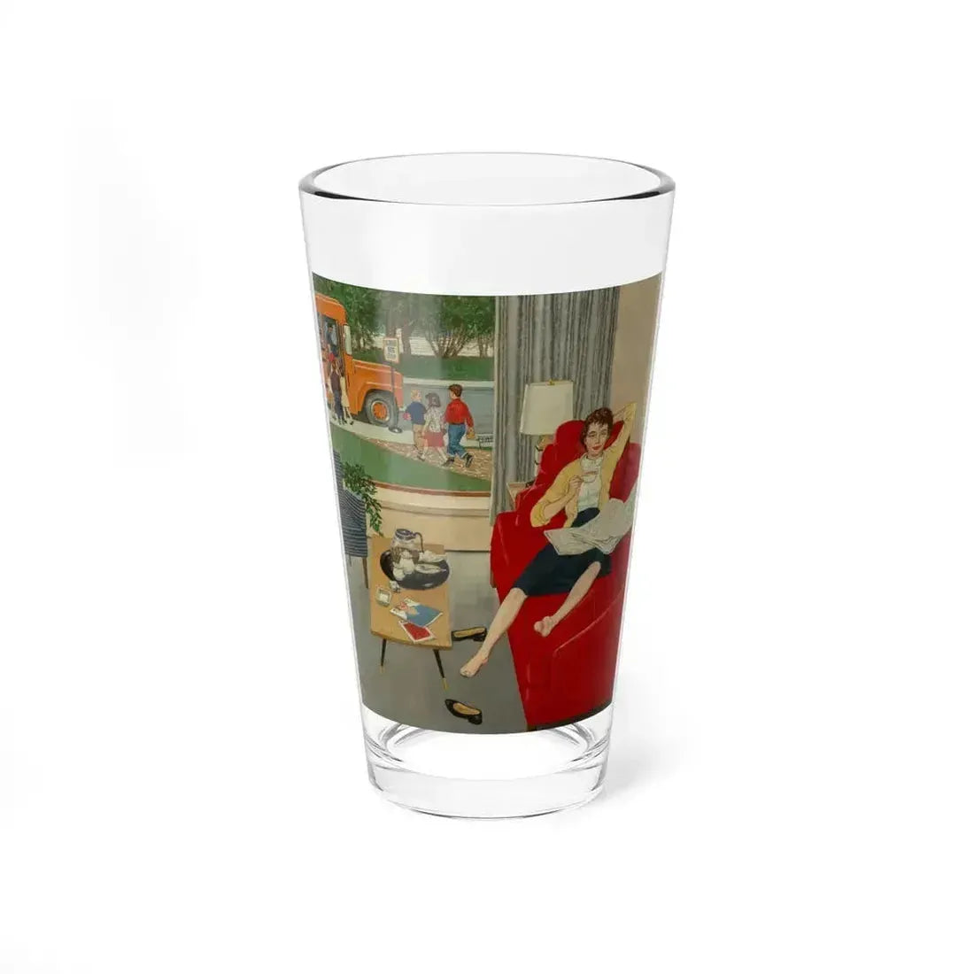 Back to School, The Saturday Evening Post cover, September 12, 1959 (Magazine Illustration) Pint Glass 16oz - Go Mug Yourself