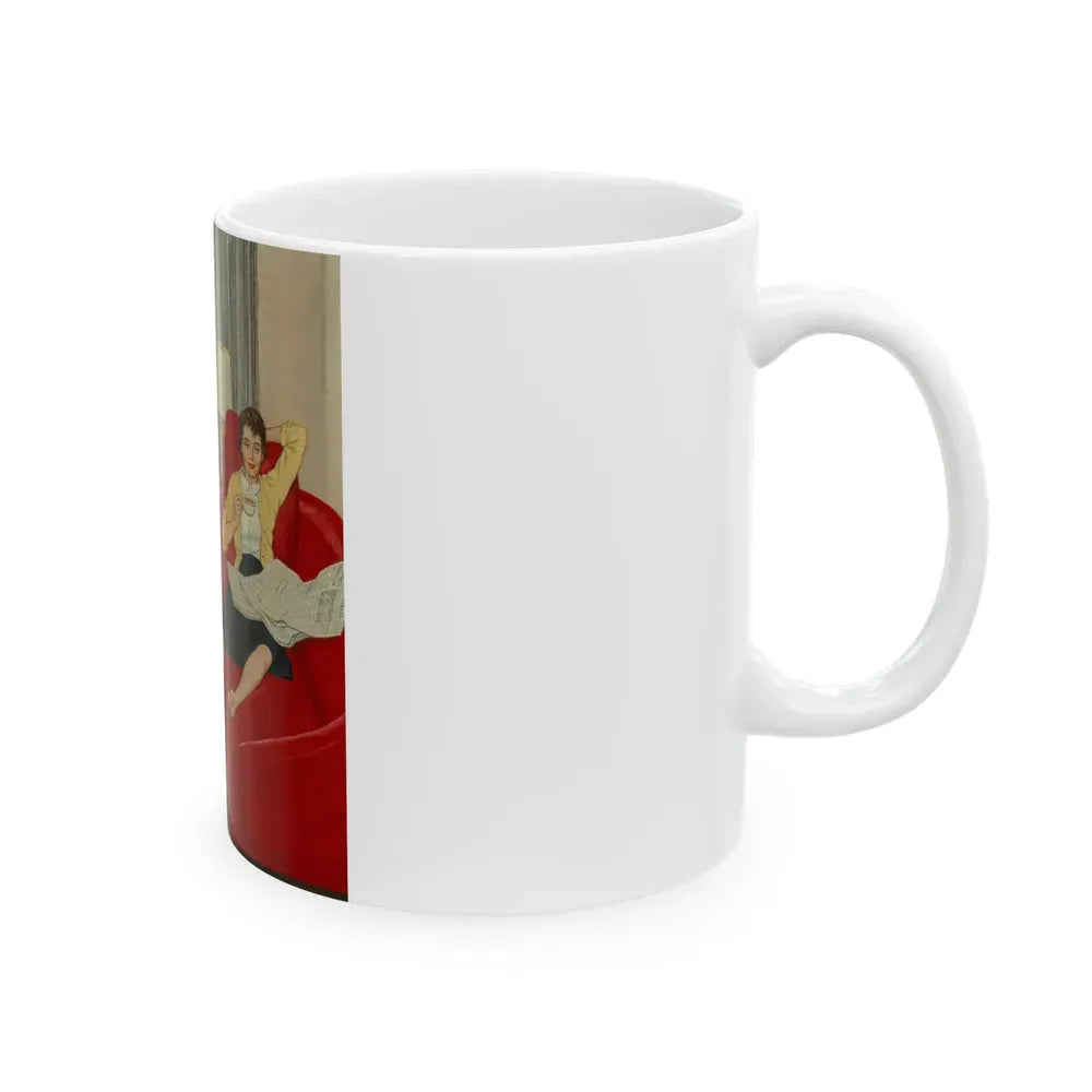 Back to School, The Saturday Evening Post cover, September 12, 1959 - White Coffee Mug - Go Mug Yourself