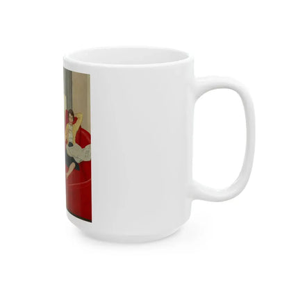 Back to School, The Saturday Evening Post cover, September 12, 1959 - White Coffee Mug - Go Mug Yourself