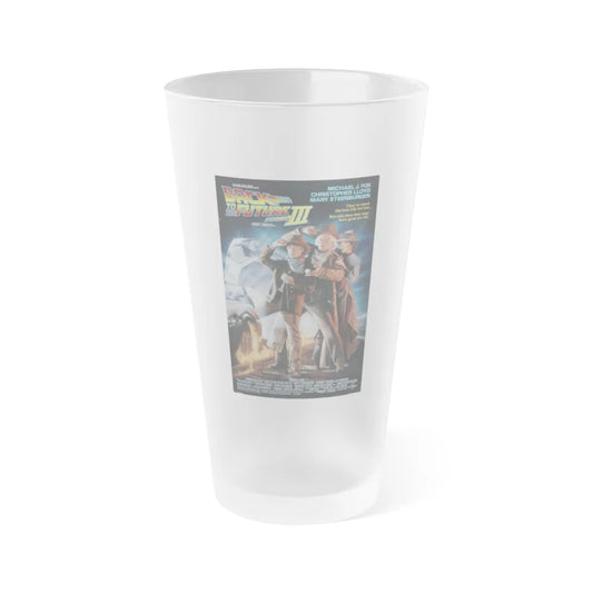 BACK TO THE FUTURE III 1990 Movie Poster - Frosted Pint Glass 16oz-16oz-Frosted-Go Mug Yourself