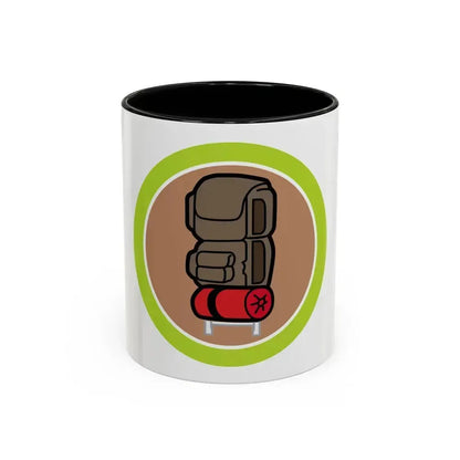 Backpacking (Boy Scout Merit Badge) Accent Coffee Mug 11oz Black - Go Mug Yourself