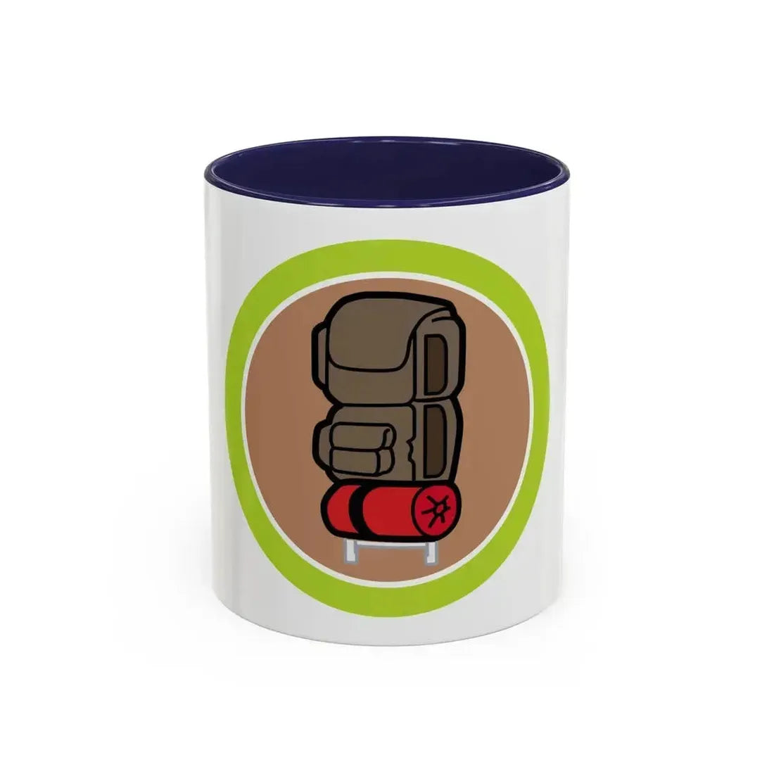 Backpacking (Boy Scout Merit Badge) Accent Coffee Mug 11oz Navy - Go Mug Yourself