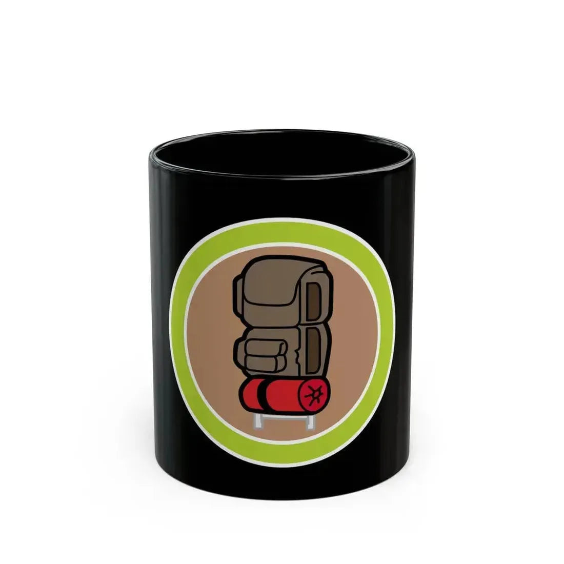 Backpacking (Boy Scout Merit Badge) Black Coffee Mug 11oz - Go Mug Yourself