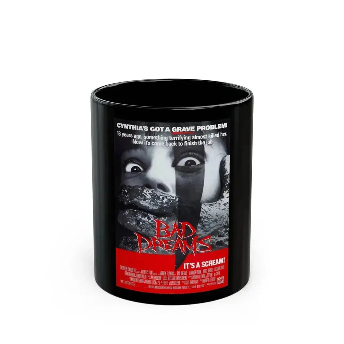BAD DREAMS 1988 Movie Poster - Black Coffee Mug 11oz - Go Mug Yourself
