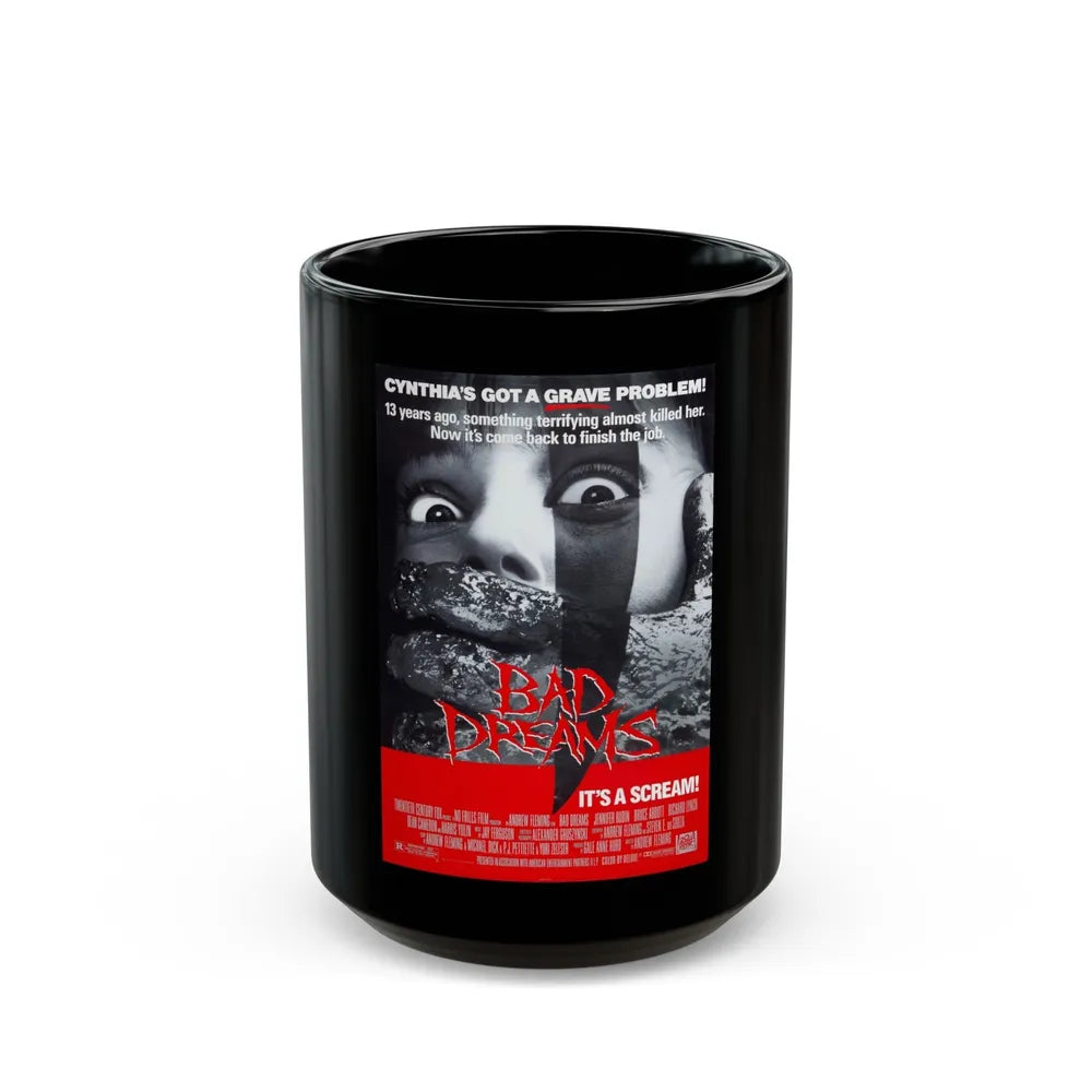 BAD DREAMS 1988 Movie Poster - Black Coffee Mug-15oz-Go Mug Yourself