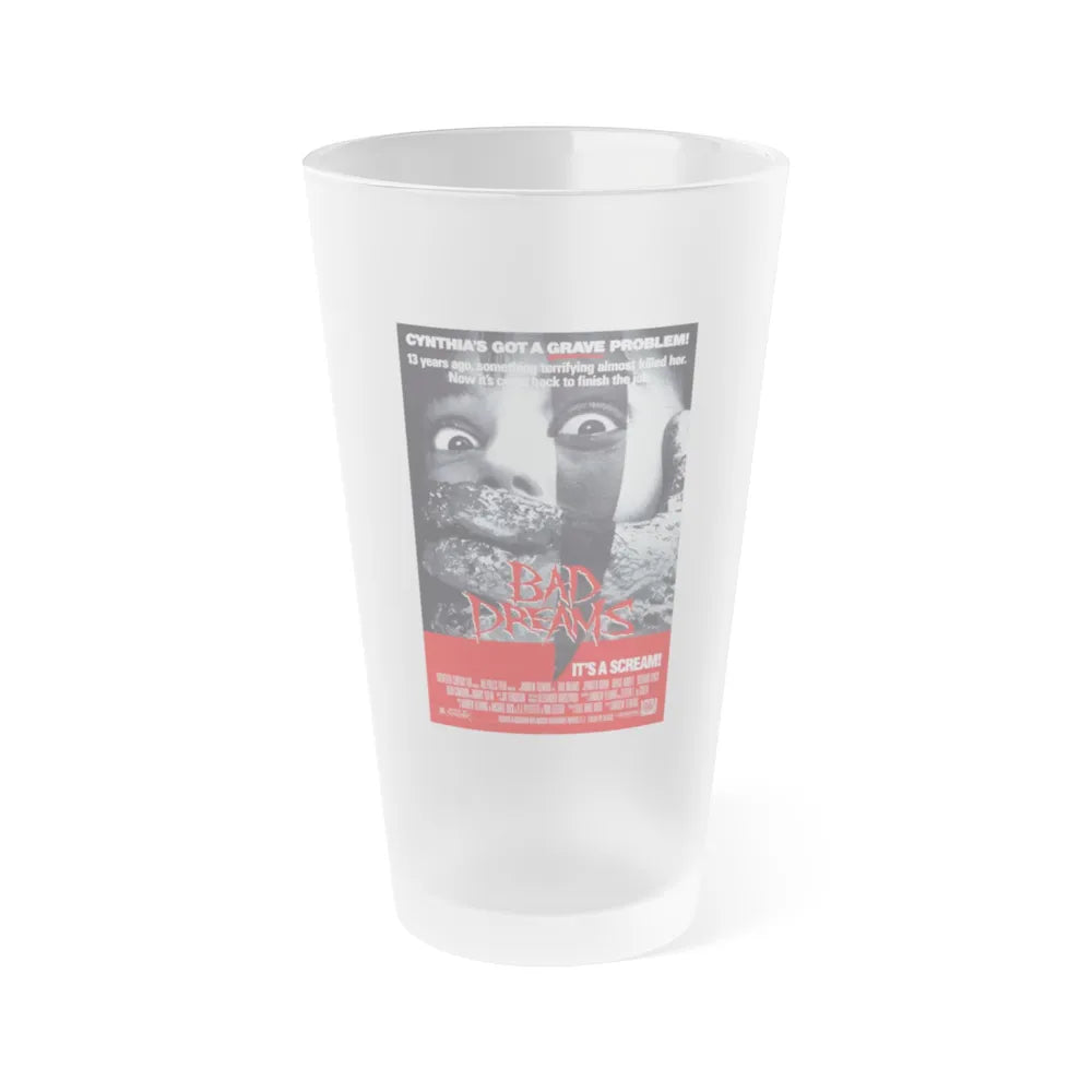 BAD DREAMS 1988 Movie Poster - Frosted Pint Glass 16oz-16oz-Frosted-Go Mug Yourself