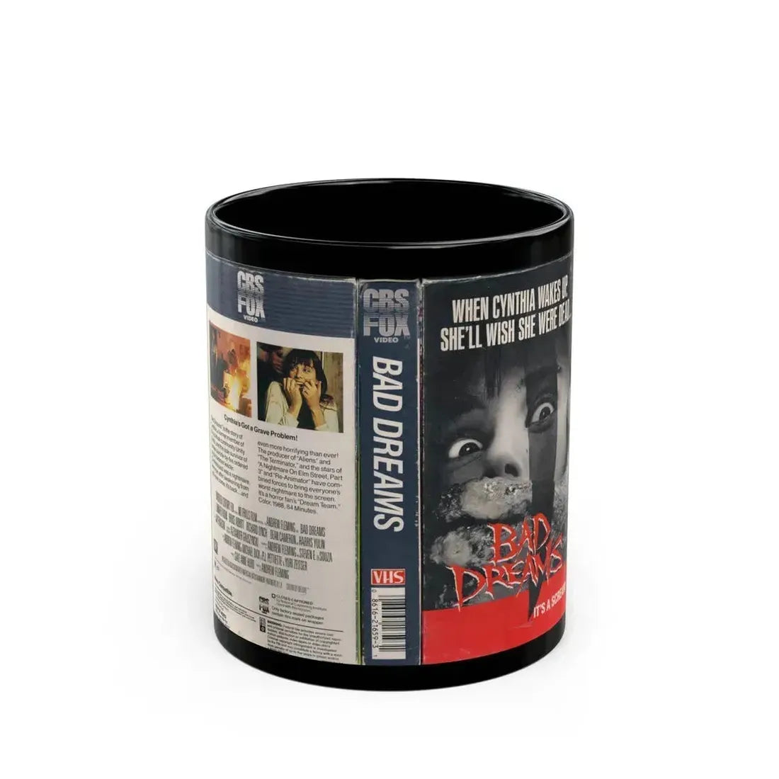 BAD DREAMS (VHS COVER) - Black Coffee Mug 11oz - Go Mug Yourself