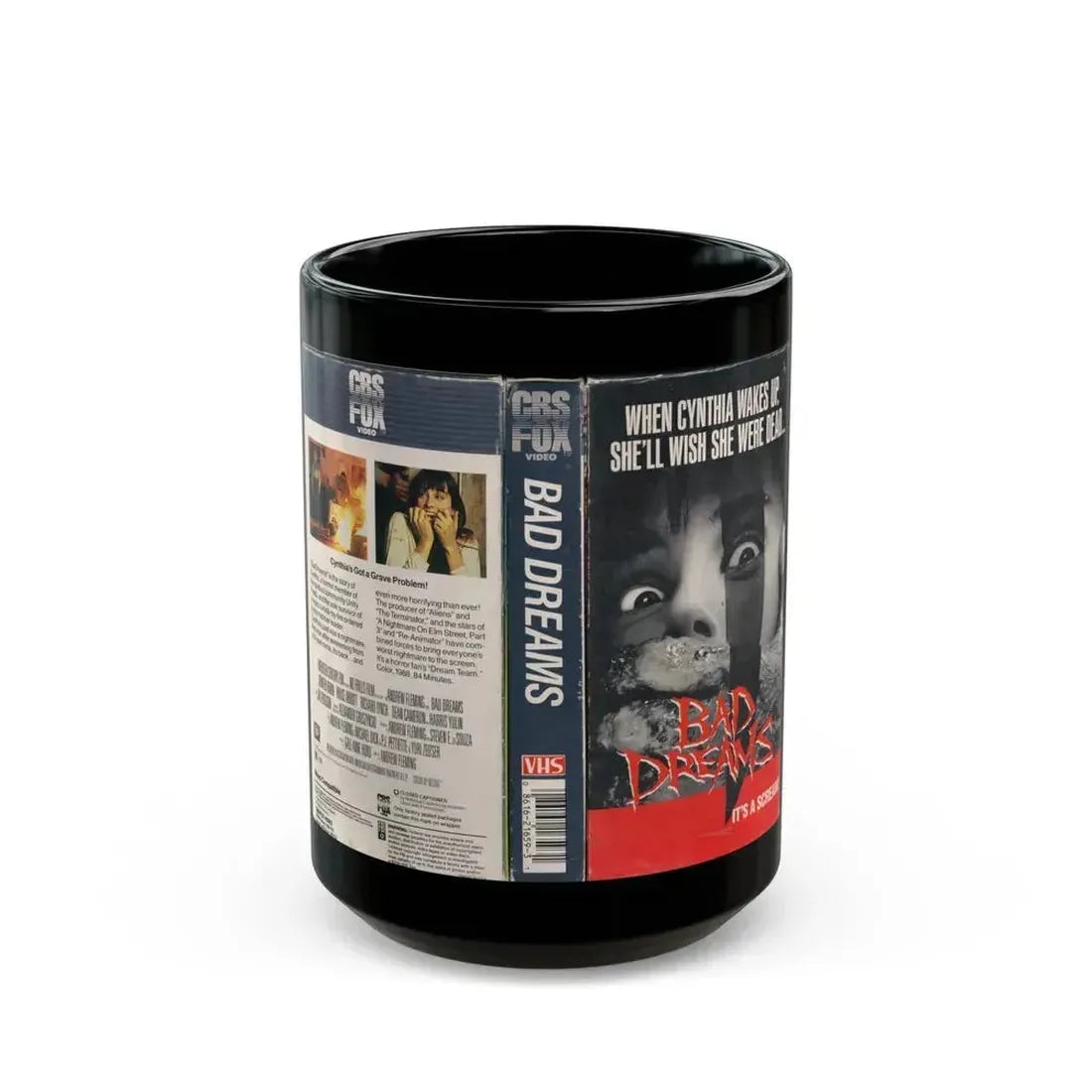 BAD DREAMS (VHS COVER) - Black Coffee Mug 15oz - Go Mug Yourself