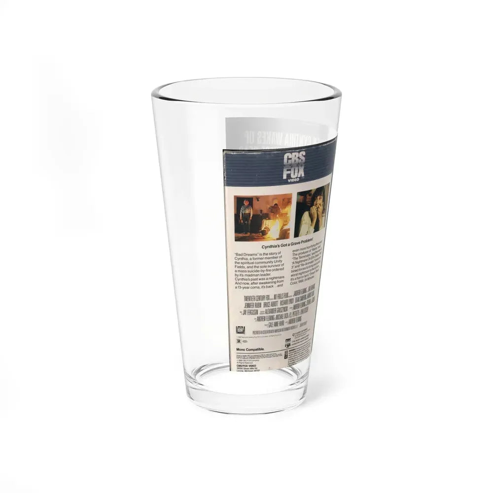 BAD DREAMS (VHS COVER) Pint Glass 16oz - Go Mug Yourself