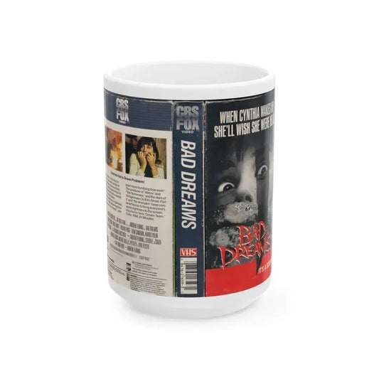 BAD DREAMS (VHS COVER) - White Coffee Mug 15oz - Go Mug Yourself