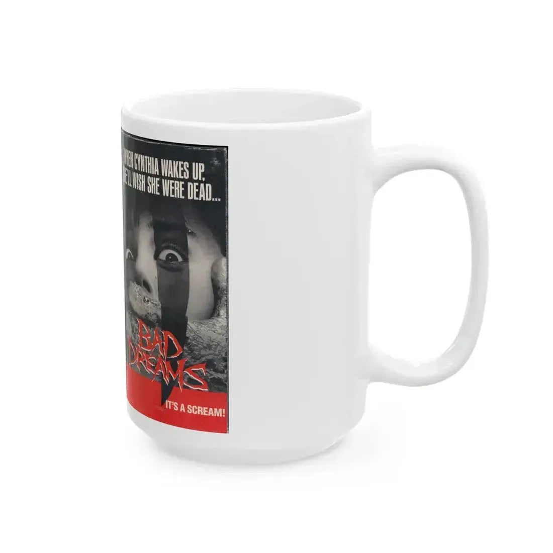 BAD DREAMS (VHS COVER) - White Coffee Mug - Go Mug Yourself