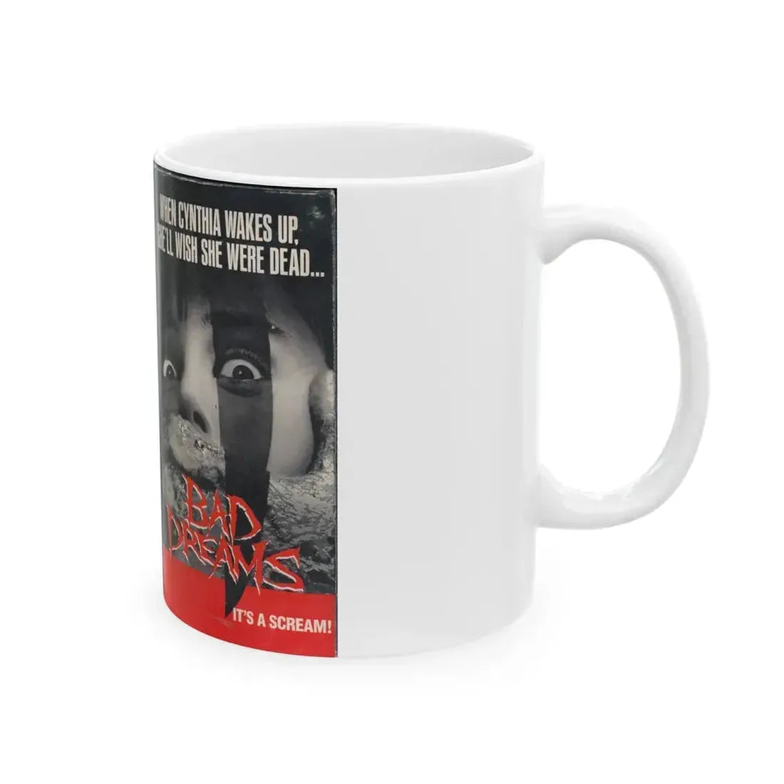 BAD DREAMS (VHS COVER) - White Coffee Mug - Go Mug Yourself