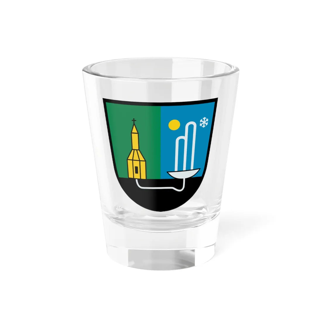 Bad Kleinkirchheim CoA (Austria) (Coat of Arms) Shot Glass 1.5oz 1.5oz - Go Mug Yourself