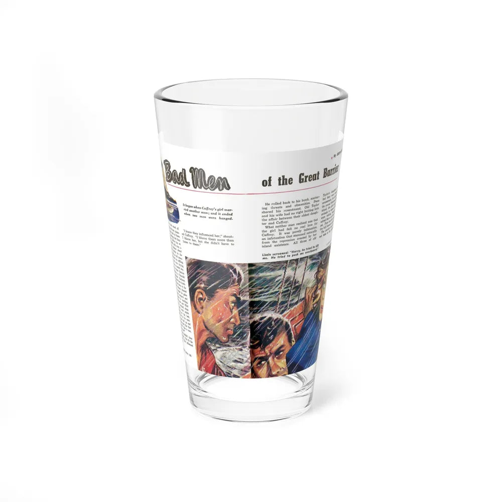 Bad Men of the Great Barrier, Man Junior, October 1948 (Magazine Illustration) Pint Glass 16oz-16oz-Go Mug Yourself