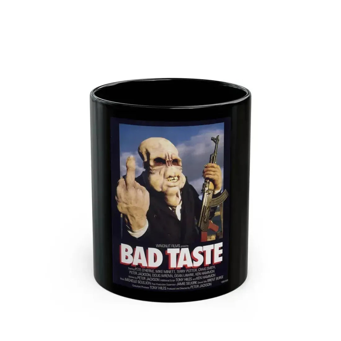 BAD TASTE 1987 Movie Poster - Black Coffee Mug 11oz - Go Mug Yourself