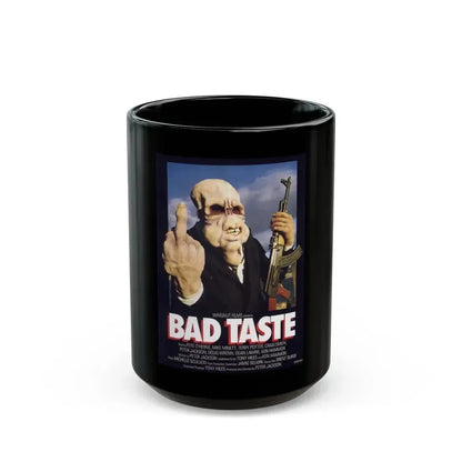 BAD TASTE 1987 Movie Poster - Black Coffee Mug 15oz - Go Mug Yourself