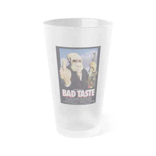 BAD TASTE 1987 Movie Poster - Frosted Pint Glass 16oz 16oz Frosted - Go Mug Yourself