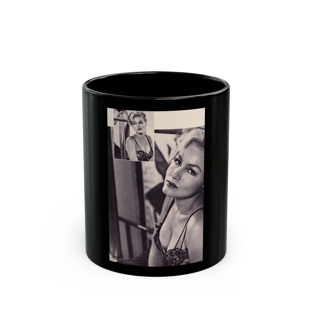 Julie Newmar #292 (Vintage Female Icon) Black Coffee Mug-11oz-Go Mug Yourself