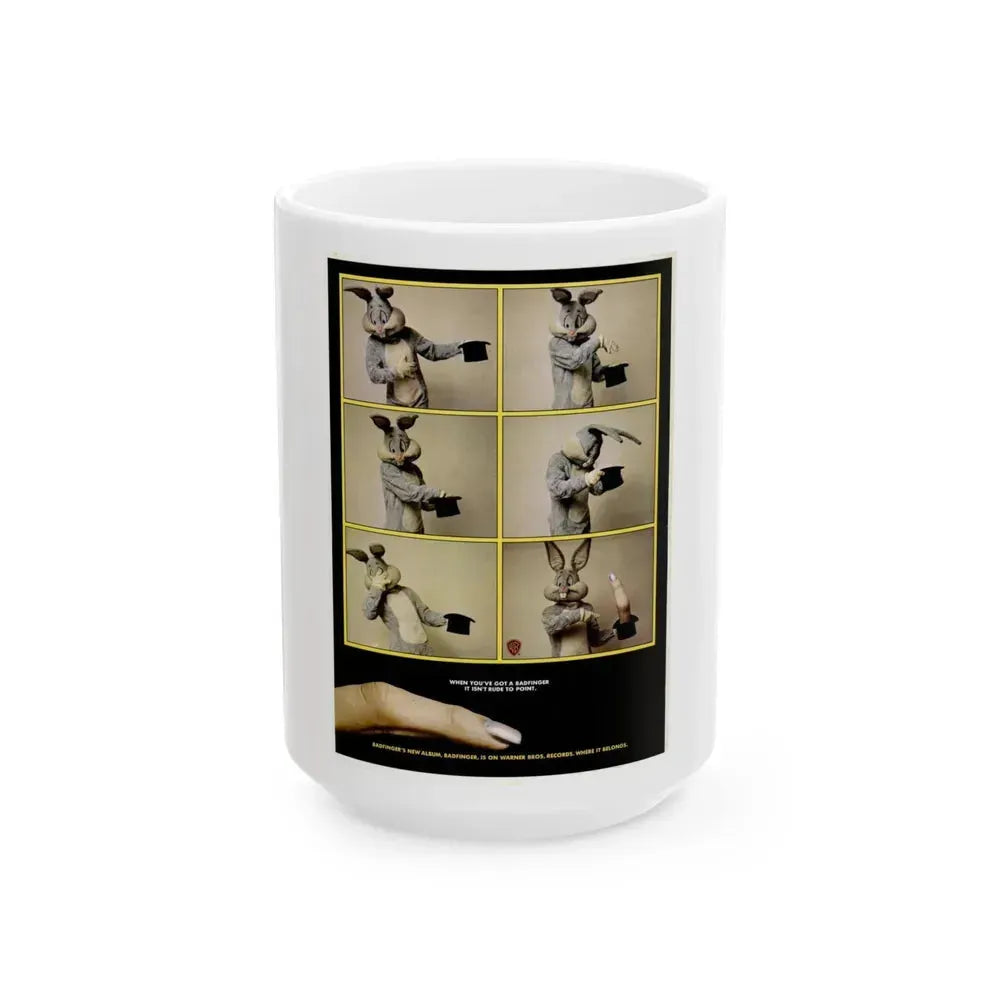 Badfinger 1974 (Music Poster) White Coffee Mug 15oz - Go Mug Yourself
