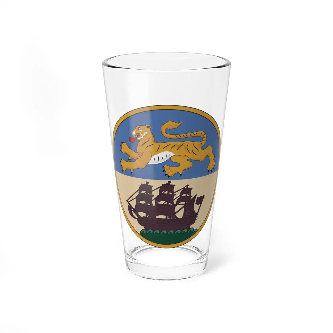 Badge of British Bengal (India) (Coat of Arms) Pint Glass 16oz 16oz - Go Mug Yourself
