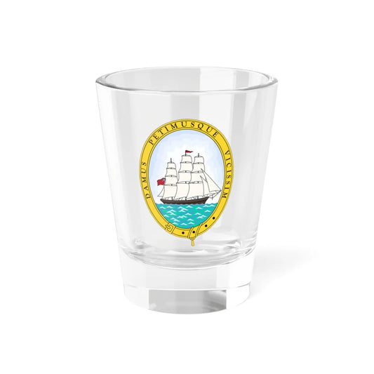 Badge of British Guiana 1906-1955 (Guyana) (Coat of Arms) Shot Glass 1.5oz 1.5oz - Go Mug Yourself