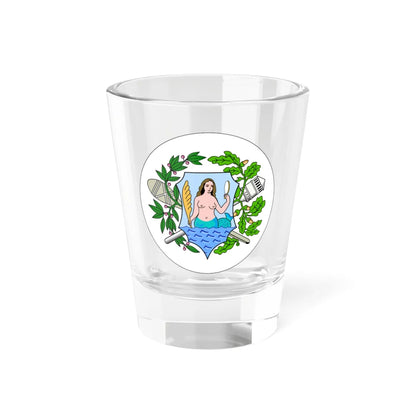Badge of Fiji 1875-1883 (Fiji) (Coat of Arms) Shot Glass 1.5oz 1.5oz - Go Mug Yourself
