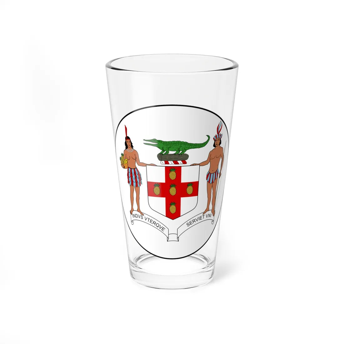 Badge of Jamaica 1906-1957 (Jamaica) (Coat of Arms) Pint Glass 16oz 16oz - Go Mug Yourself