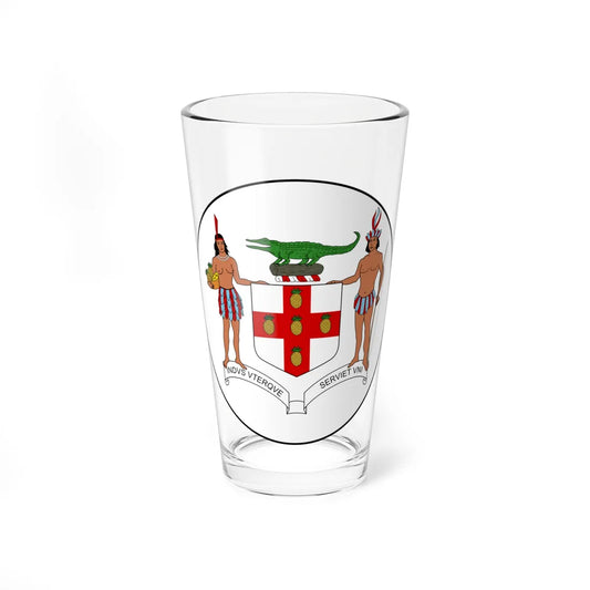 Badge of Jamaica 1906-1957 (Jamaica) (Coat of Arms) Pint Glass 16oz 16oz - Go Mug Yourself