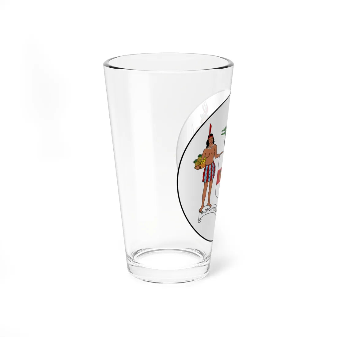 Badge of Jamaica 1906-1957 (Jamaica) (Coat of Arms) Pint Glass 16oz - Go Mug Yourself