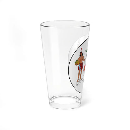 Badge of Jamaica 1906-1957 (Jamaica) (Coat of Arms) Pint Glass 16oz - Go Mug Yourself
