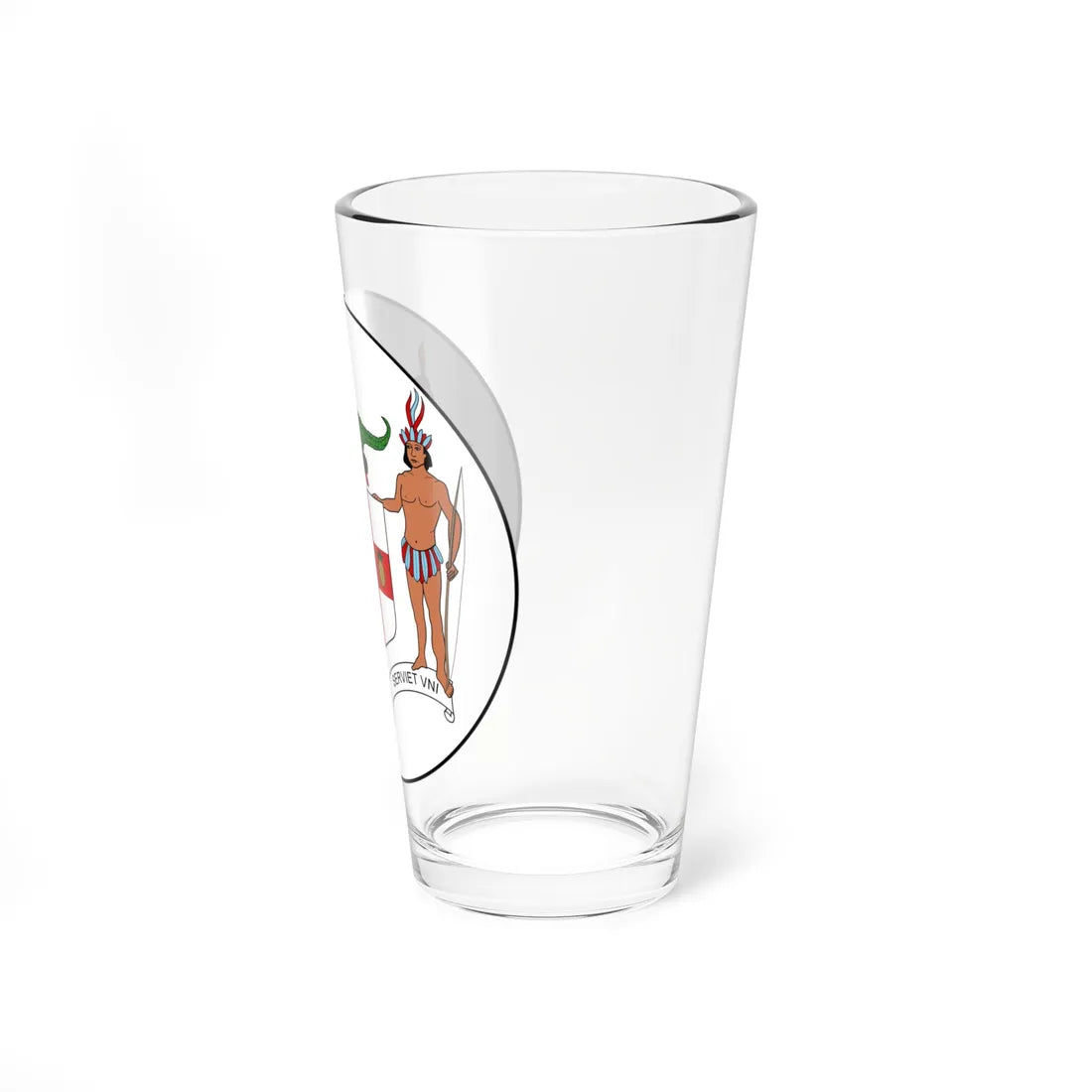 Badge of Jamaica 1906-1957 (Jamaica) (Coat of Arms) Pint Glass 16oz - Go Mug Yourself