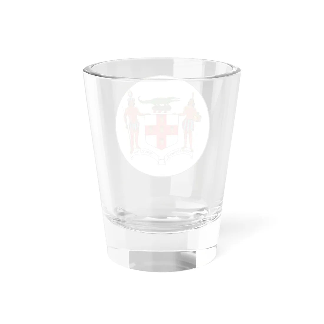 Badge of Jamaica 1906-1957 (Jamaica) (Coat of Arms) Shot Glass 1.5oz - Go Mug Yourself