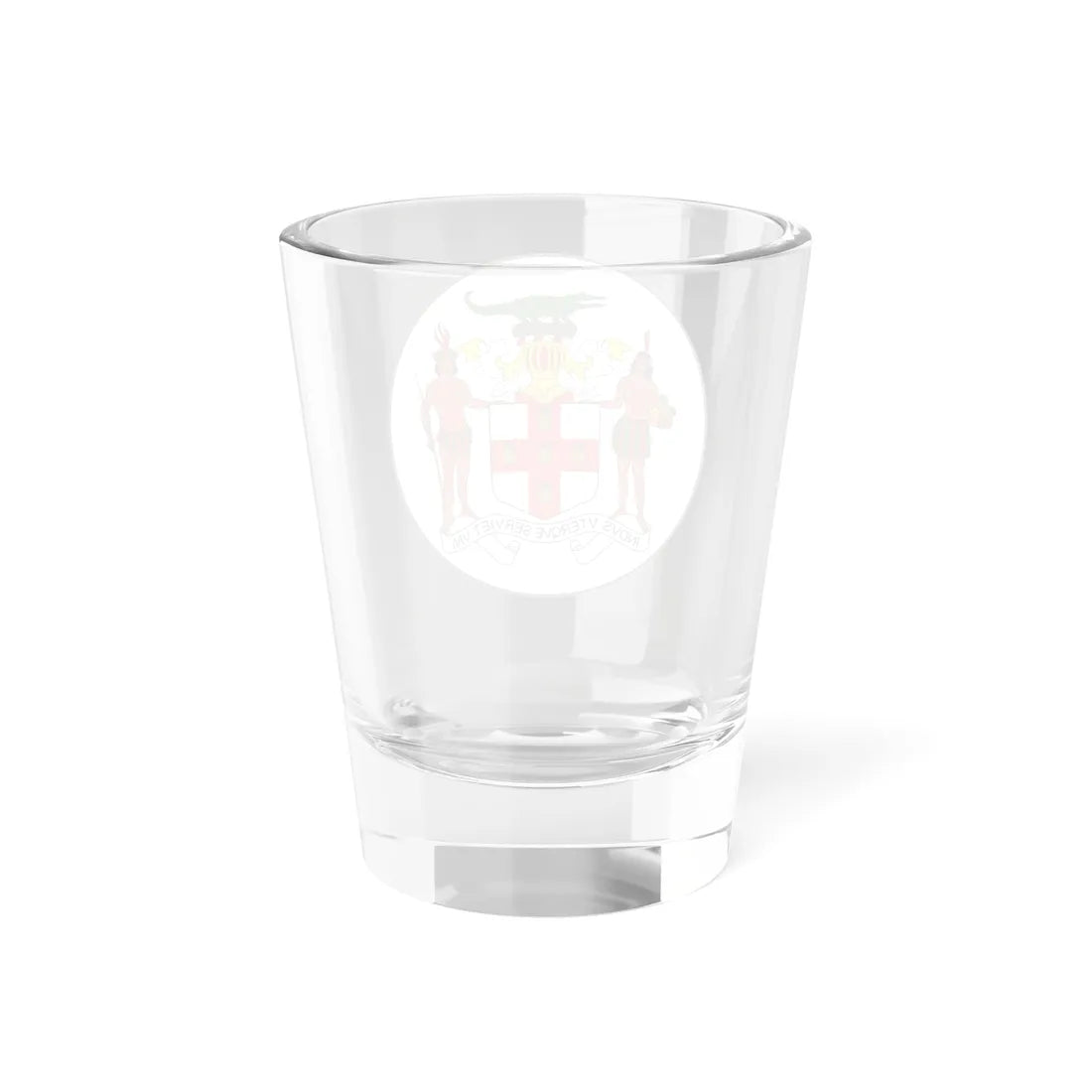 Badge of Jamaica 1957-1962 (Jamaica) (Coat of Arms) Shot Glass 1.5oz - Go Mug Yourself