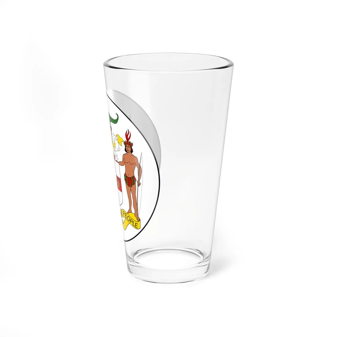 Badge of Jamaica 1962 (Jamaica) (Coat of Arms) Pint Glass 16oz - Go Mug Yourself