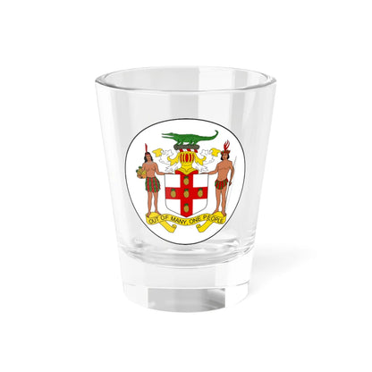 Badge of Jamaica 1962 (Jamaica) (Coat of Arms) Shot Glass 1.5oz 1.5oz - Go Mug Yourself